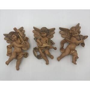 Vtg Italy 3 Simonetti Depose Cherub Angel Figurines, #565, #566, #567